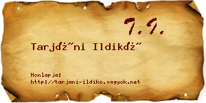 Tarjáni Ildikó névjegykártya